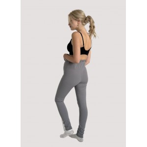 Лосини утеплені в рубчик для вагітних Сірий